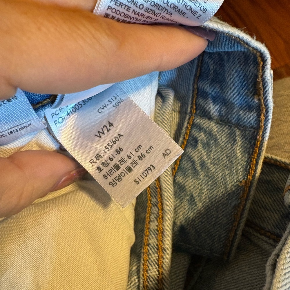Levi’s 501 High Rise Distressed Denim Cutoff Shorts W24‎ (0879) - Picture 5 of 6